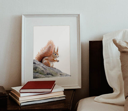 Eichhoernchen Kunstdruck in einem Schlafzimmer