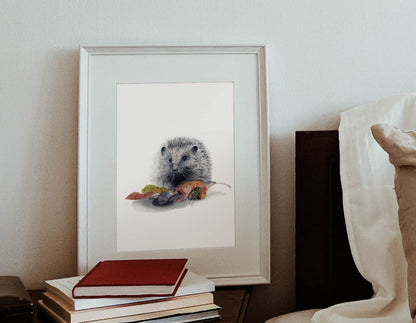 Igel Kunstdruck im Schlafzimmer